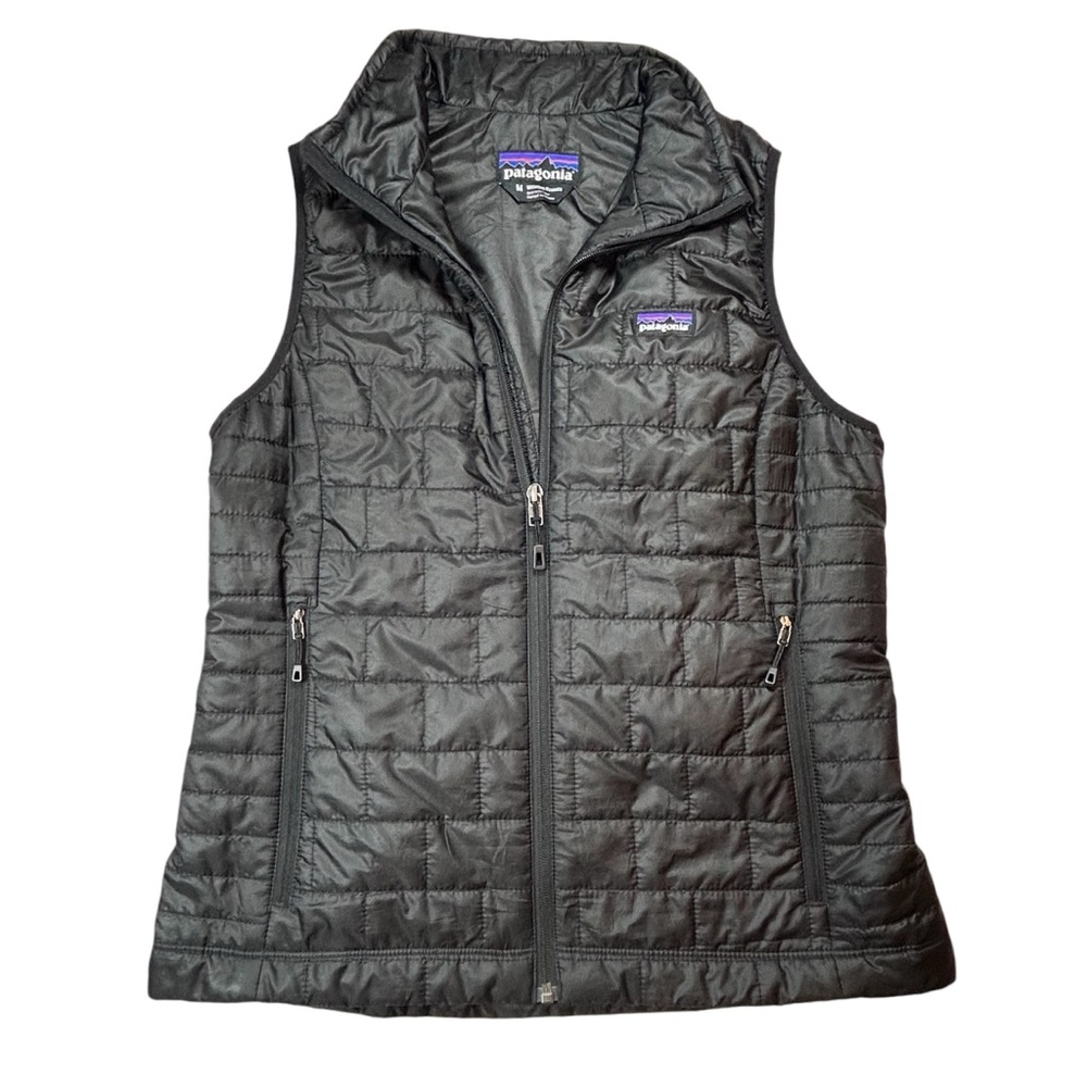 Patagonia Black Nano Puff Primaloft Light Zip Puffer Vest Medium Women’s